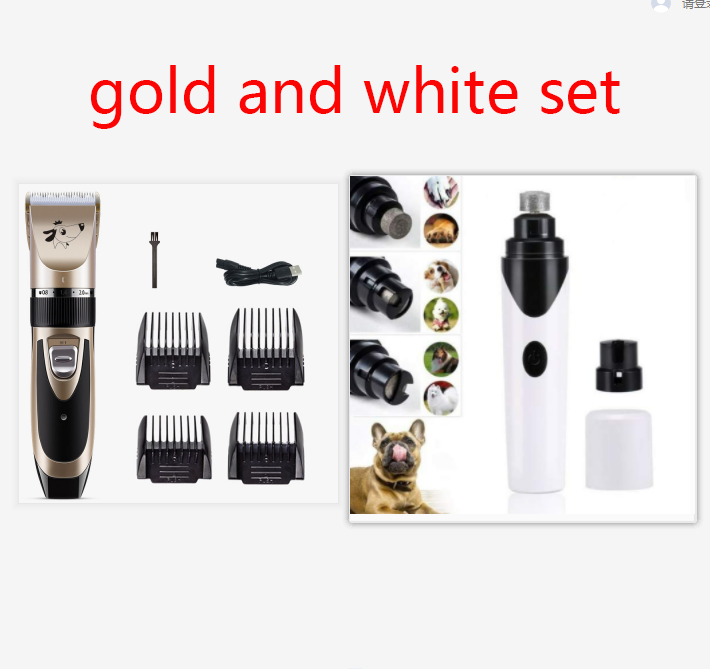 USB Rechargeable Electric Pet Clipper Razor Set Low Noise