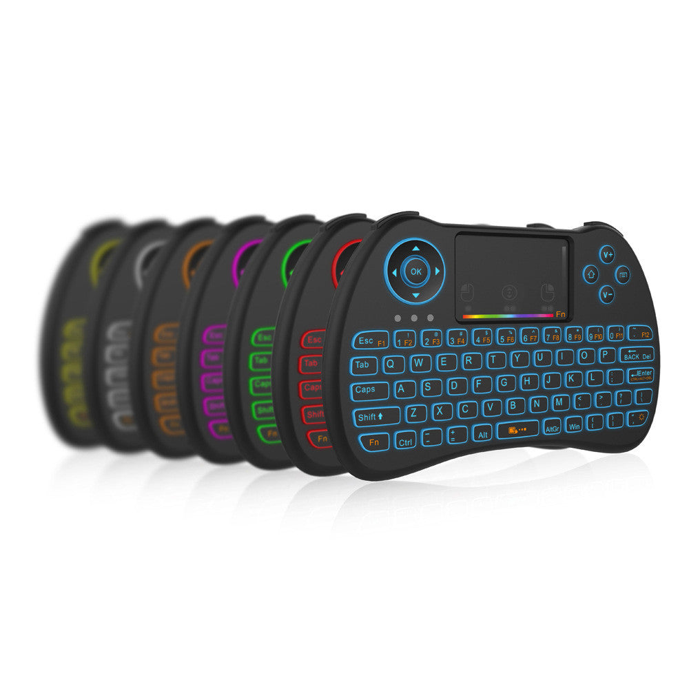 Wireless Backlit Colorful Touch Remote Control Keyboard