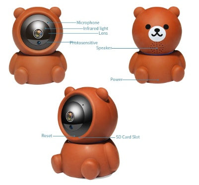 Bear Camera1080P Wifi IP Camera Auto Tracking IR Night