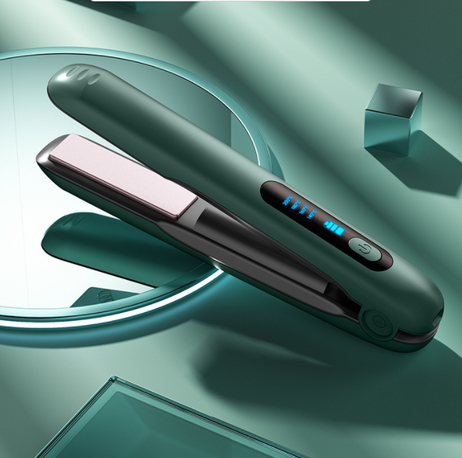 Wireless Hair Straightener Flat Iron Mini 2 IN 1 Roller USB 