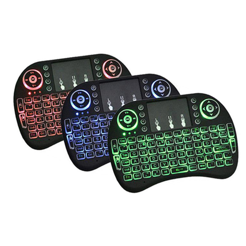 Wireless Backlit Colorful Touch Remote Control Keyboard