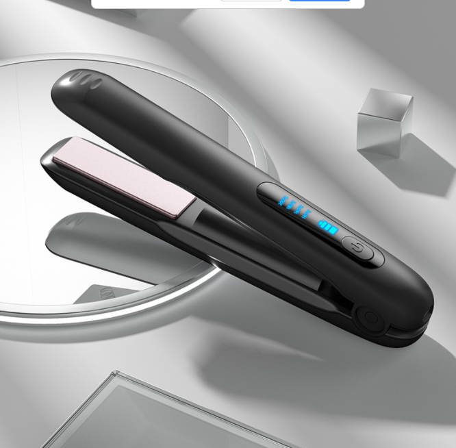 Wireless Hair Straightener Flat Iron Mini 2 IN 1 Roller USB 