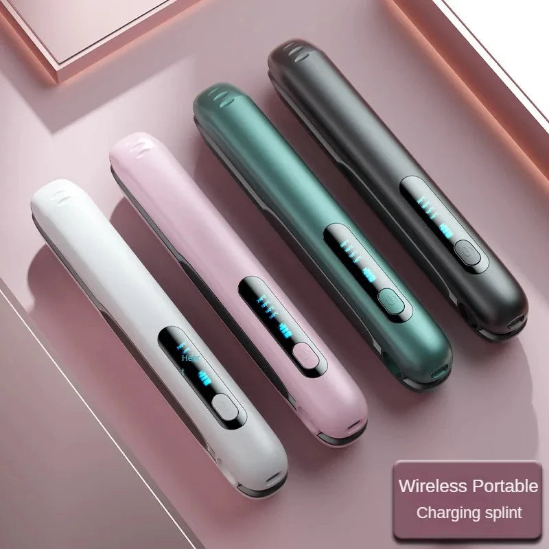 Wireless Hair Straightener Flat Iron Mini 2 IN 1 Roller USB 
