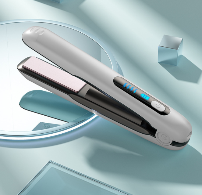 Wireless Hair Straightener Flat Iron Mini 2 IN 1 Roller USB 
