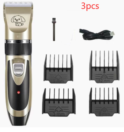 USB Rechargeable Electric Pet Clipper Razor Set Low Noise
