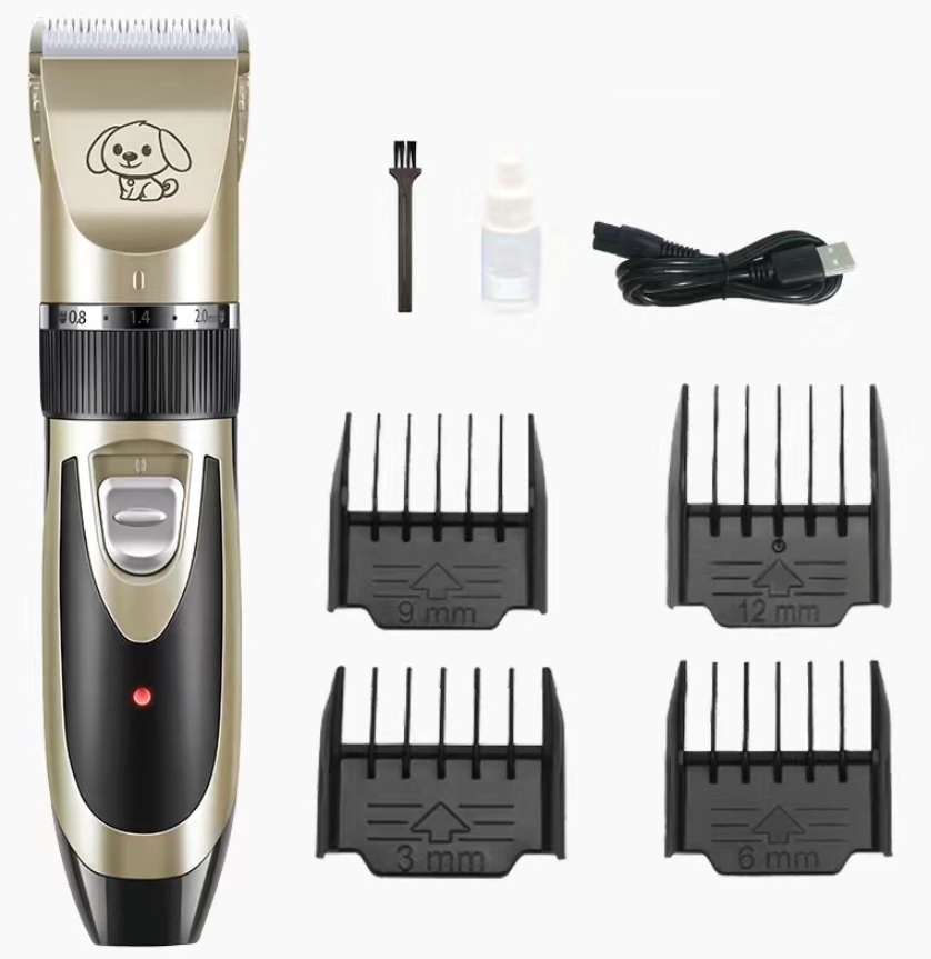 USB Rechargeable Electric Pet Clipper Razor Set Low Noise