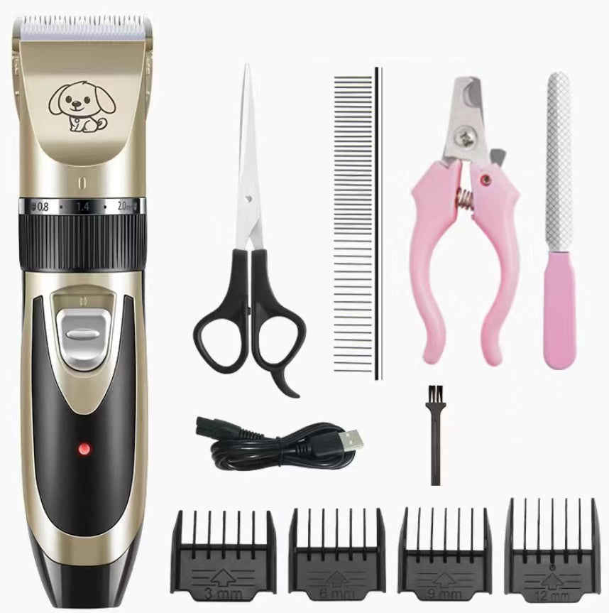 USB Rechargeable Electric Pet Clipper Razor Set Low Noise